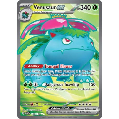 Venusaur ex - 182/165 (182) Ultra Rare Holofoil - Single