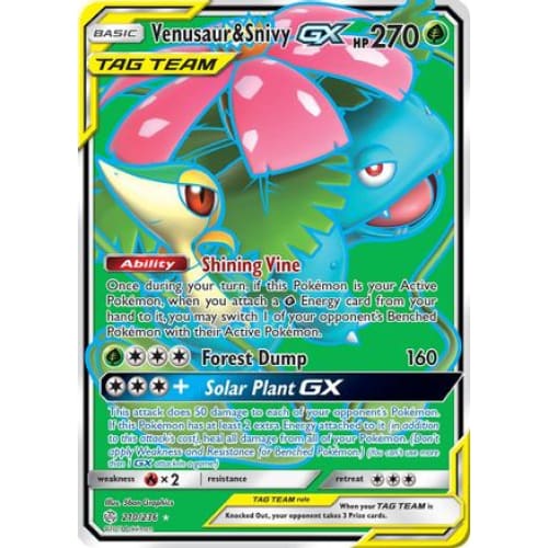 Venusaur & Snivy-GX (210/236) Ultra Rare Holofoil - Single