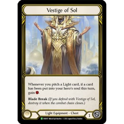 Vestige of Sol (Golden) (FLESH AND BLOOD: PROMO CARDS) Cold