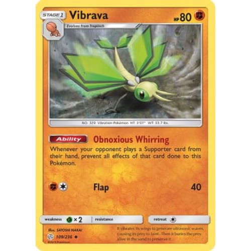 Vibrava (109/236) Uncommon Reverse Holofoil - Single