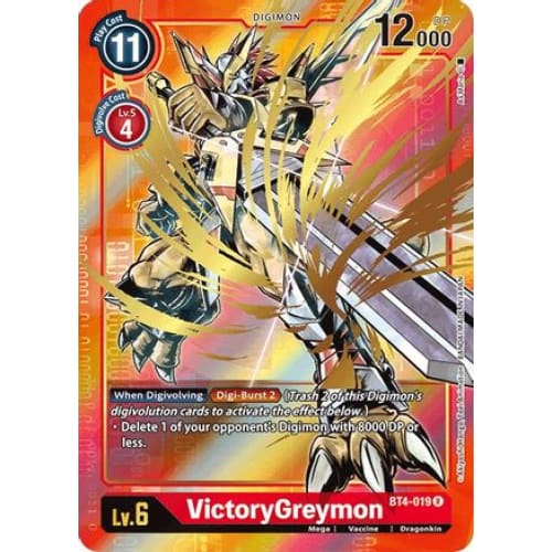 VictoryGreymon (Alternate Art) (BT4-019 R) Rare Foil