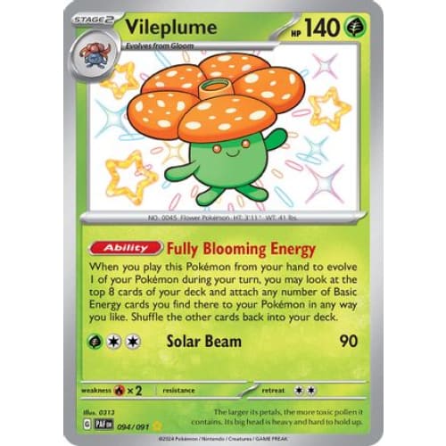 Vileplume (94) Shiny Rare Holofoil - Single