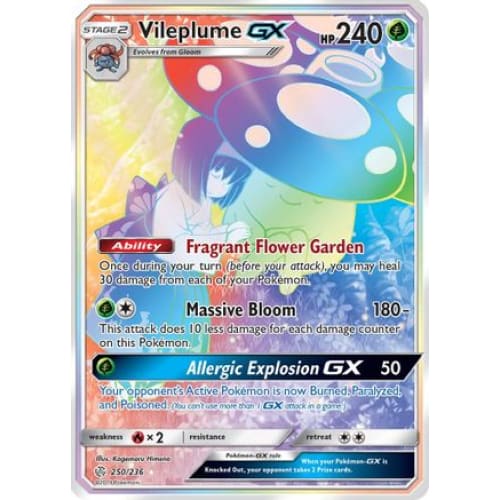 Vileplume-GX (250/236) Holo Rare Holofoil - Single