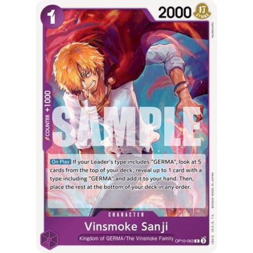 Vinsmoke Sanji OP10-063 R Royal Blood Foil - Single