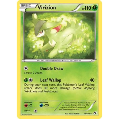 Virizion (015/113) Holo Rare Holofoil - Single
