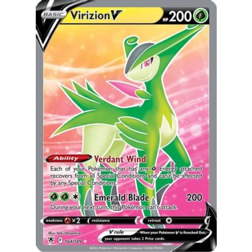 Virizion V (164/189) Ultra Rare Holofoil - Single