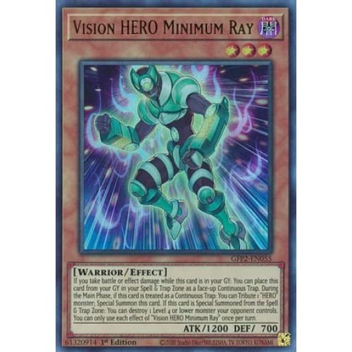 Vision HERO Minimum Ray (GFP2-EN055) Ultra Rare 1st Edition