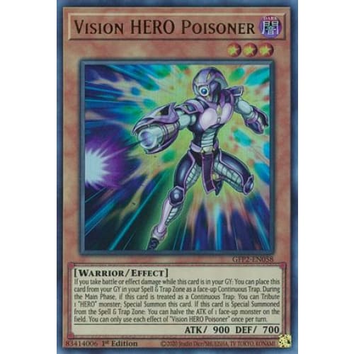 Vision HERO Poisoner (GFP2-EN058) Ultra Rare 1st Edition