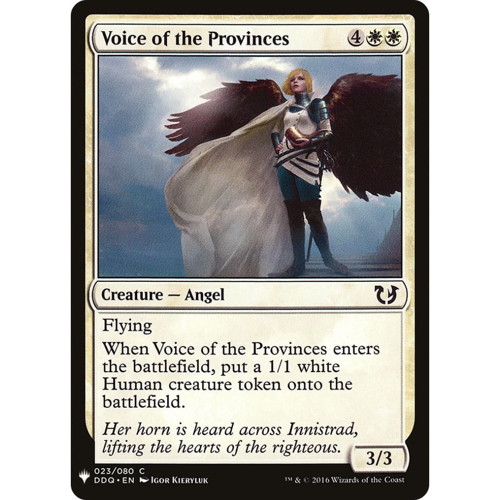 Voice of the Provinces (PLST-DDQ-23) - Single