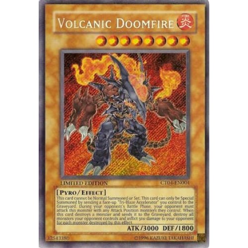 Volcanic Doomfire (CT04-EN004) Secret Rare Limited - Single