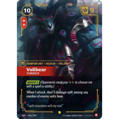 Volibear - Furious (Alternate Art) (041a/298) - Origins