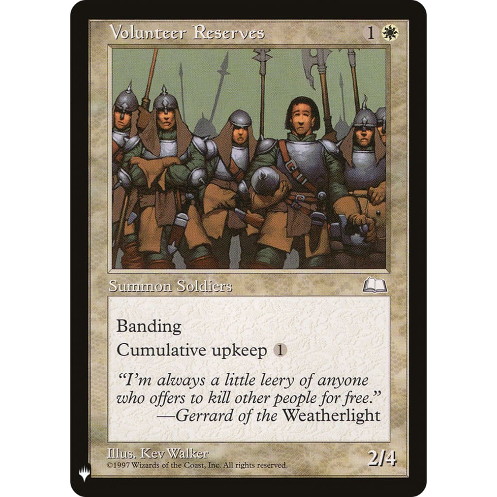 Volunteer Reserves (PLST-WTH-29) - Single