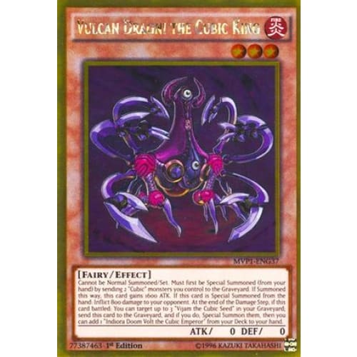 Vulcan Dragni the Cubic King - MVP1-ENG37 Gold Rare