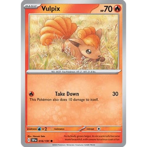 Vulpix (16) Common Reverse Holofoil - Single