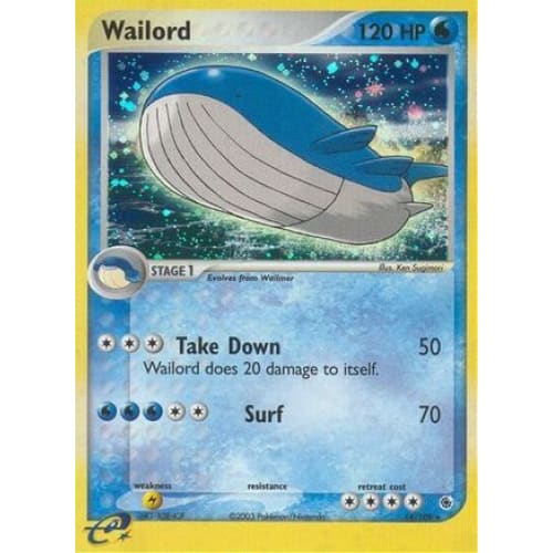 Wailord (14) Holo Rare Holofoil - Single