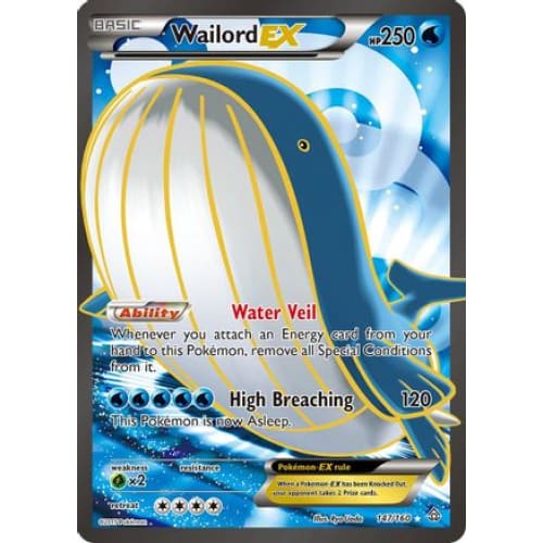 Wailord-EX (147/160) Ultra Rare Holofoil - Single