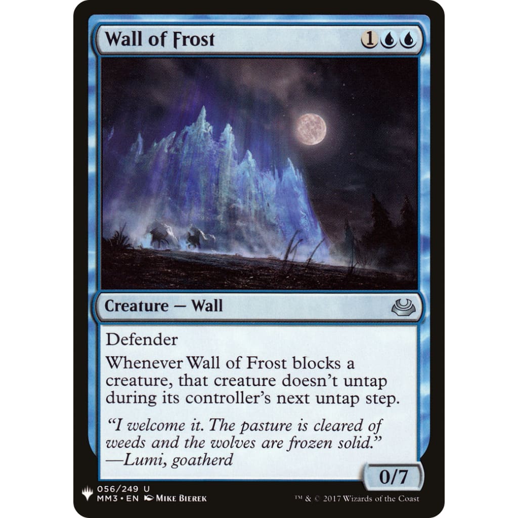 Wall of Frost (PLST-MM3-56) - Single