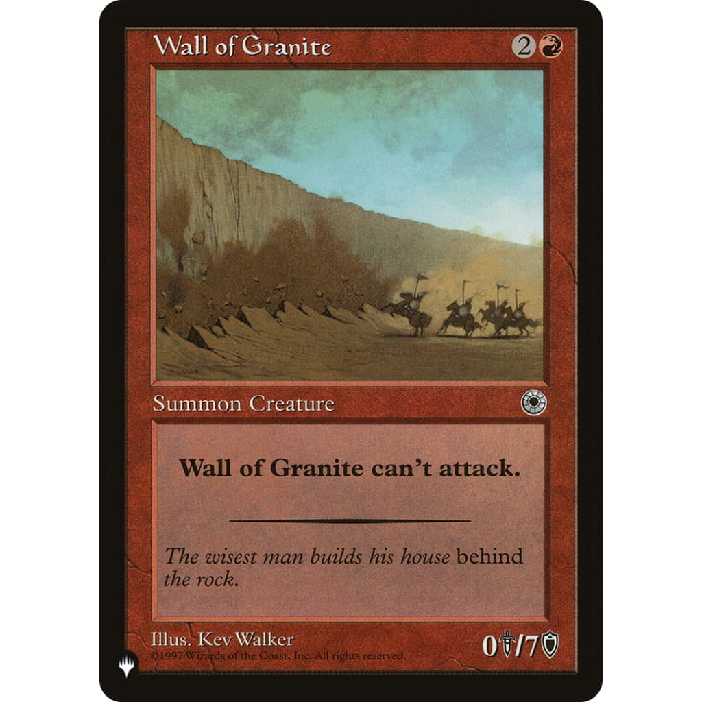 Wall of Granite (PLST-POR-155) - Single