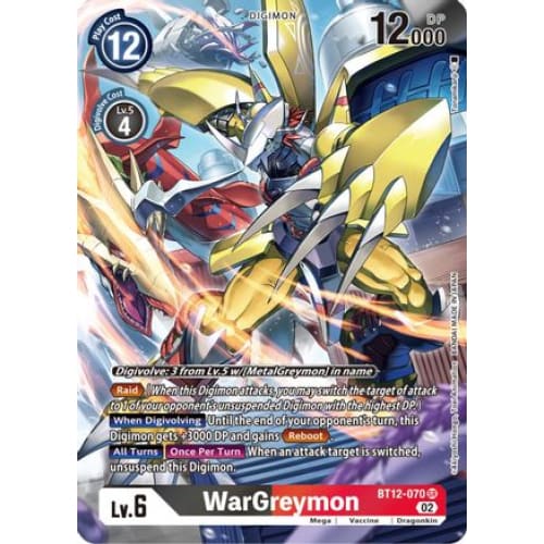 WarGreymon (Alternate Art) - BT12-070 - Super Rare Foil