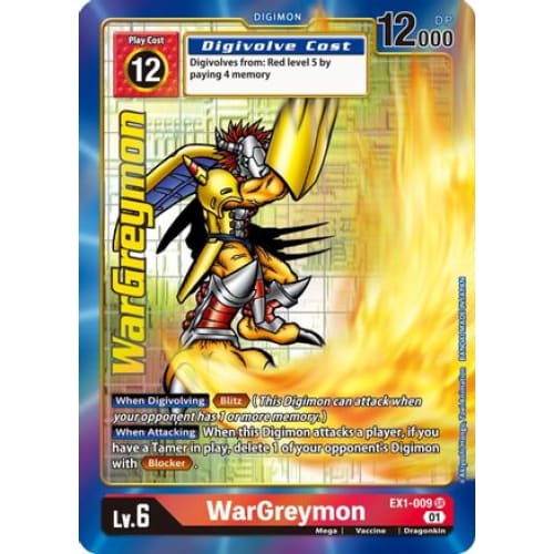 WarGreymon (Alternate Art) (EX1-009 SR) Super Rare Foil