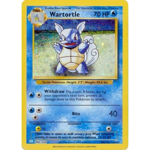 Wartortle (2) Rare Holofoil - Single