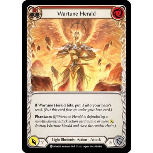 Wartune Herald (Red) (MONARCH) 1st Edition Rainbow Foil