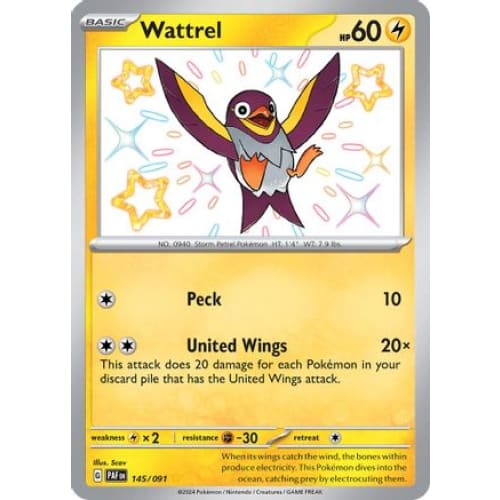 Wattrel (145) Shiny Rare Holofoil - Single