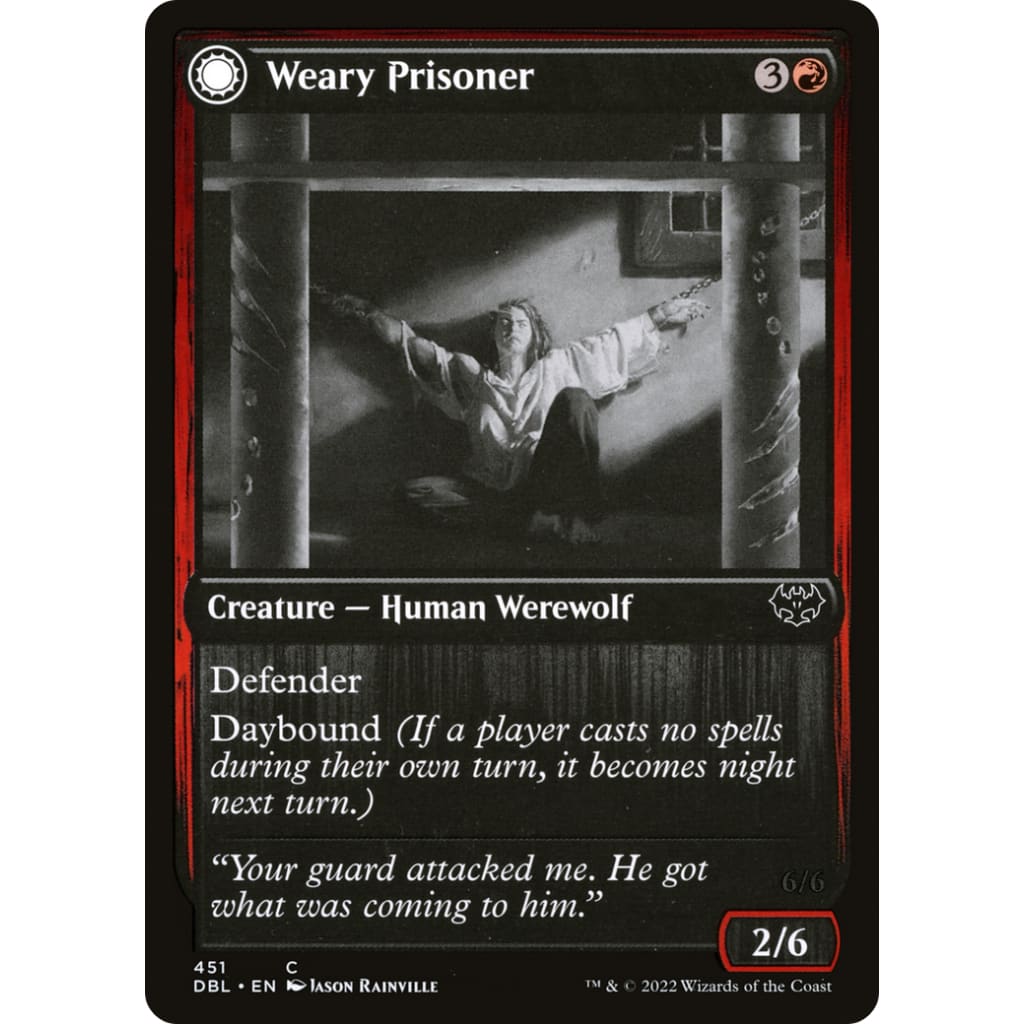 Weary Prisoner // Wrathful Jailbreaker (DBL-451): (Double