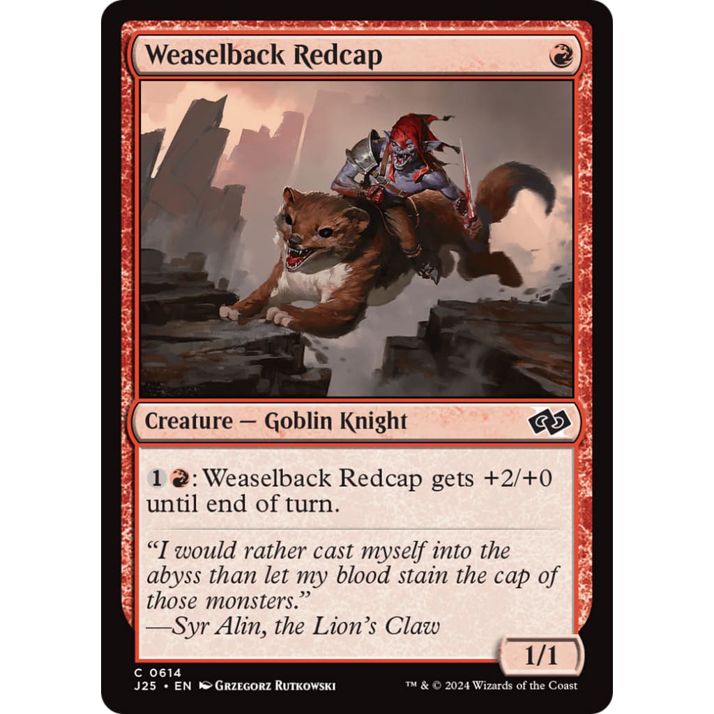 Weaselback Redcap (J25-614) - Single