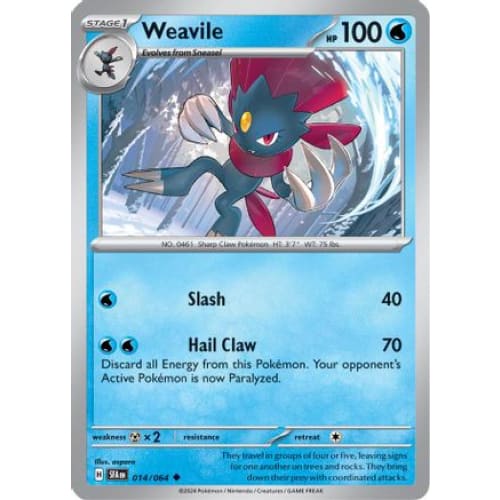 Weavile (14) Uncommon Reverse Holofoil - Single