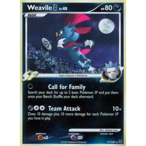 Weavile G (017/127) Holo Rare Holofoil - Single