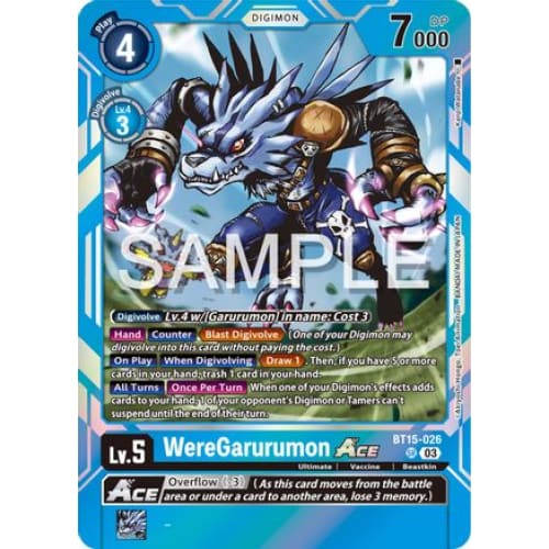 WereGarurumon Ace - BT15-026 - Super Rare Foil - Single