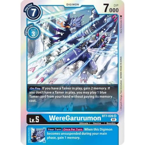 WereGarurumon - BT7-026 - Super Rare Foil - Single