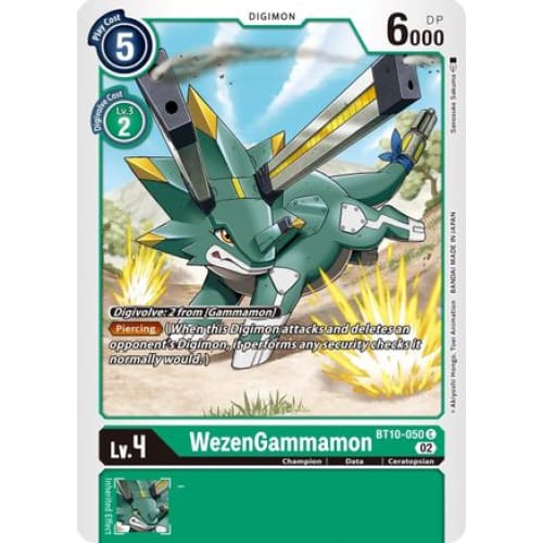 WezenGammamon - BT10-050 - Common - Single