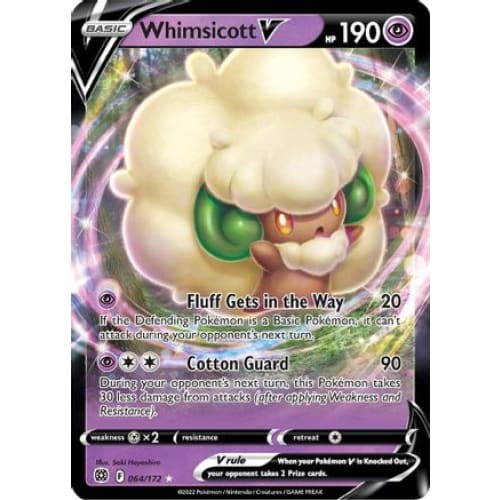 Whimsicott V (064/172) Holo Rare Holofoil - Single
