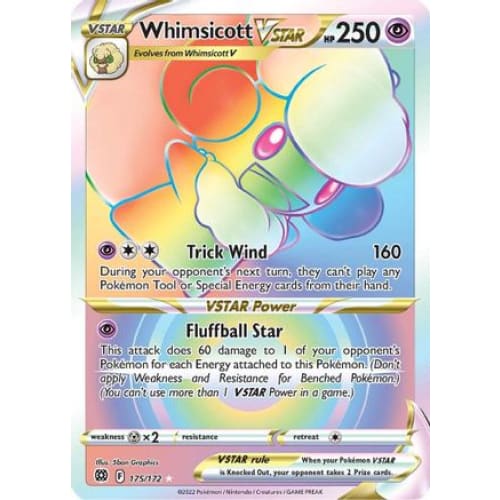 Whimsicott VSTAR (175/172) Holo Rare Holofoil - Single
