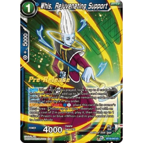 Whis Rejuvenating Support (Realm of the Gods Pre-Release