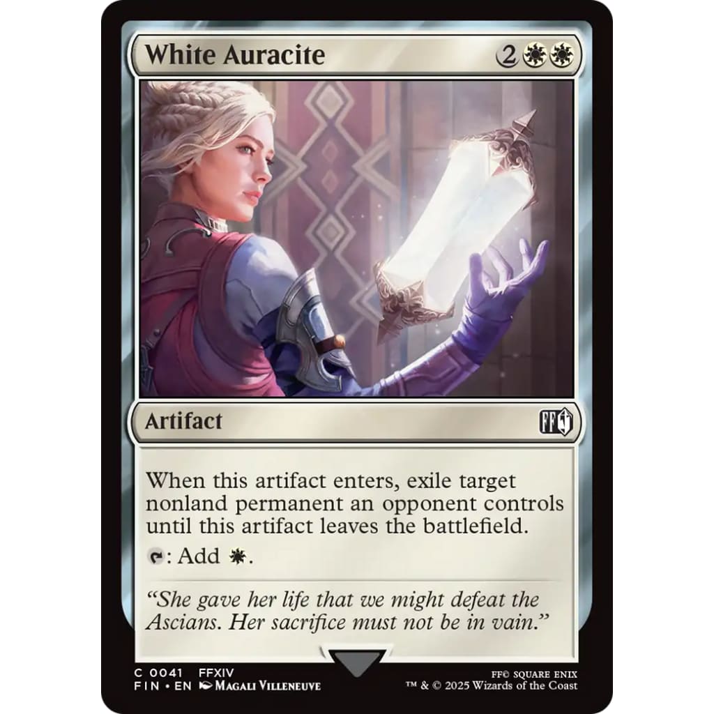 White Auracite (FIN-041) Foil - Single