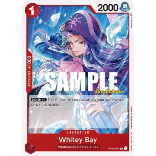 Whitey Bay OP02-014 UC Paramount War Pre-Release Cards