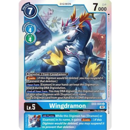 Wingdramon (Box Topper) - EX3-020 - Uncommon Foil - Single