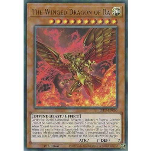The Winged Dragon of Ra (Alternate Art) (LED7-EN000) Ultra