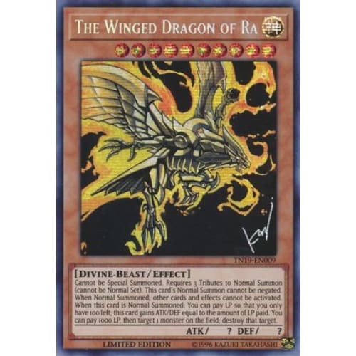 The Winged Dragon of Ra - TN19-EN009 Prismatic Secret Rare