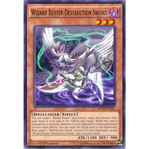 Wizard Buster Destruction Sword - MP16-EN191 Common