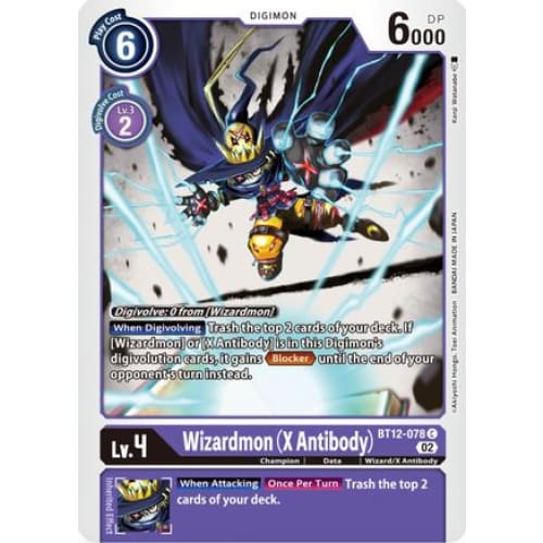 Wizardmon (X Antibody) - BT12-078 - Common - Single