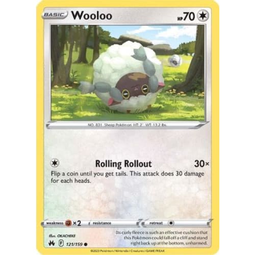 Wooloo (121) Common Reverse Holofoil - Single