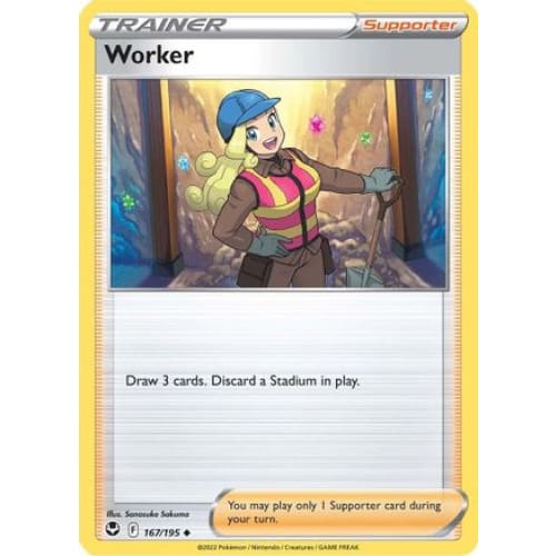 Worker (167/195) Uncommon Reverse Holofoil - Single