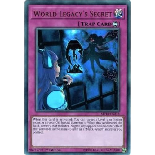 World Legacy’s Secret (MP18-EN218) Ultra Rare 1st Edition