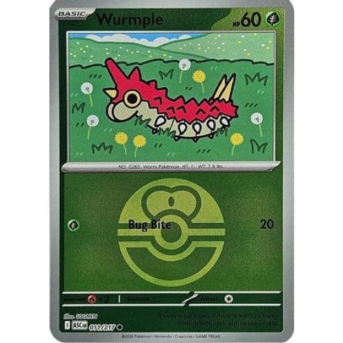 Wurmple (Love Ball) (11) Common Reverse Holofoil - Single