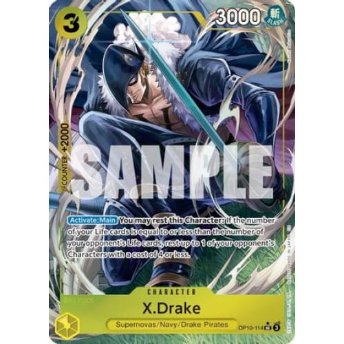 X.Drake (Alternate Art) OP10-114 UC Premium Booster -The