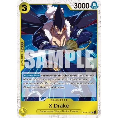 X.Drake (Pirate Foil) OP10-114 UC Premium Booster -The
